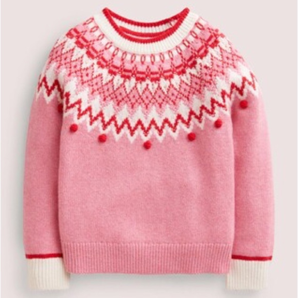 Mini Boden Girl’s Fun Fair Isle Sweater